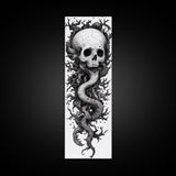 Cosmic Horror Wall Art Framed Canvas Print, Skull Art, Skull Painting Print, Skull Wall Art, Halloween Decor