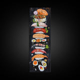 Funky Kitchen Wall Art Sushi Painting Print Framed Canvas | Sushi Decor | Kitchen Painting Decor | Kitsch Decor | Eclectic Wall Art