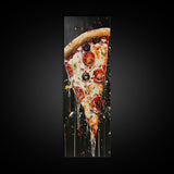 Pizza Painting Wall Art - Framed Canvas Print - Funky Kitchen Art - Kitsch Decor - Restaurant Wall Art