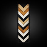 Retro Chevrons Wall Art - Framed Canvas Print - Mid Century Modern Wall Art - Unique Home Decor - Tall Narrow Art - Skinny Art