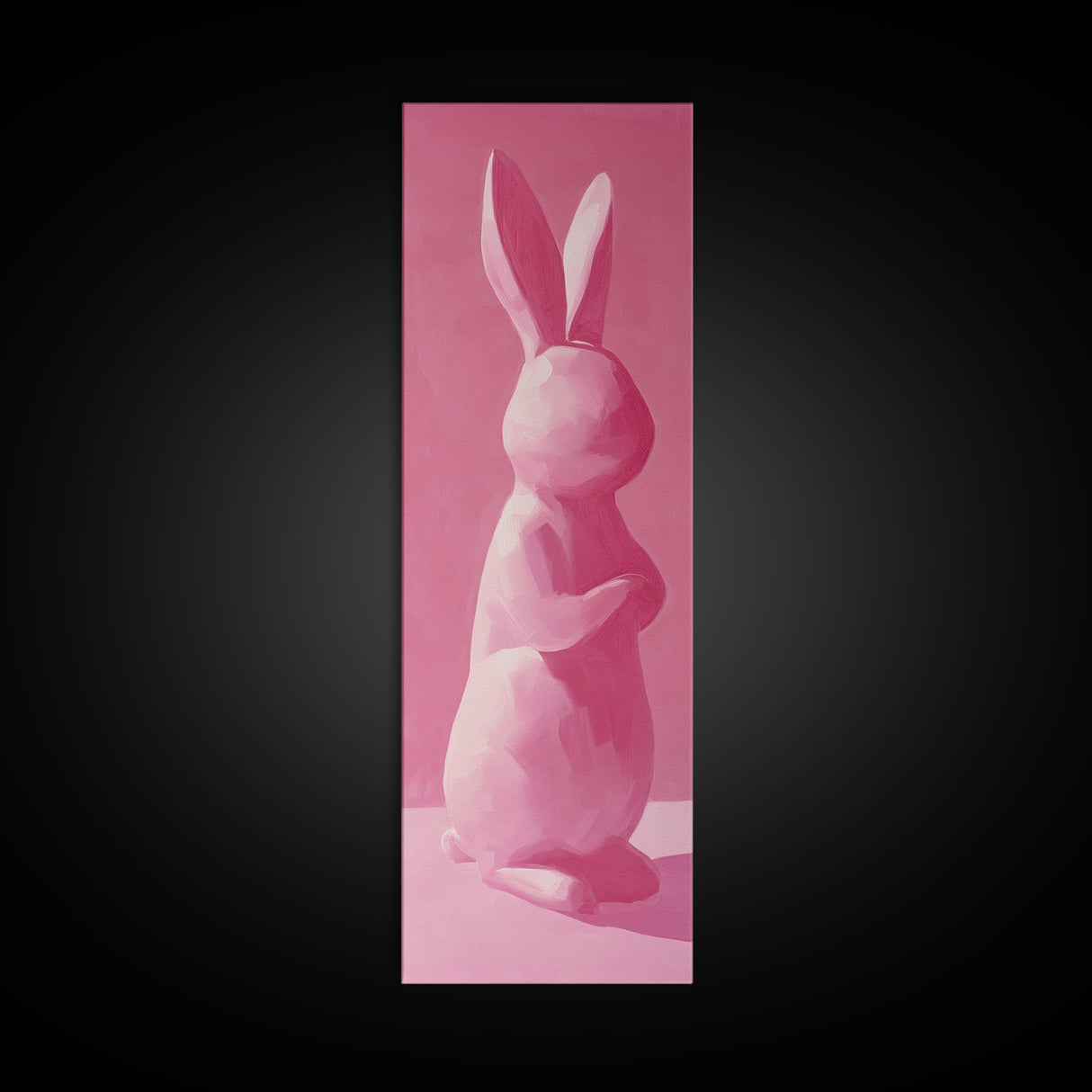 Abstract Painting Print of a Bunny Rabbit, Pink Wall Art, Preppy Wall Art, Gift For Her, Girl's Room Wall Art, Rabbit Painting, Girl Art
