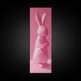 Abstract Painting Print of a Bunny Rabbit, Pink Wall Art, Preppy Wall Art, Gift For Her, Girl's Room Wall Art, Rabbit Painting, Girl Art