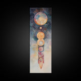 Sacred Geometry Art, Mystic Canvas Print, Sacred Geometry Art, Vertical Wall Art For Bedroom And Living Room Decor