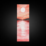 Sunset Canvas Print Coastal Landscape Art Rustic Decor Horizontal Wall Art Bedroom Gift Idea Light Pink Aesthetic Nature Painting