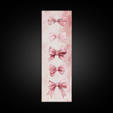 Bow Illustration Canvas Print Pink Whimsical Art Light Abstract Wall Art Vertical Art Feminine Gift Idea Bedroom Rustic Dorm Decor