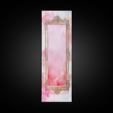 Ornate Frame Canvas Print, art nouveau-inspired pink framed decor with a touch of wabi sabi, classic vertical wall art for elegant spaces.