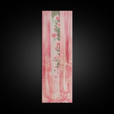 Pink Floral Curtains Framed Canvas Print Whimsical Art Light Pink Wall Art Vertical Wall Art Minimalist Art Rustic Decor Gift