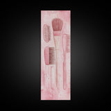 Hairbrushes And Combs Framed Canvas Print Light Pink Wall Art Minimalist Art Long Narrow Wall Art Tall Skinny Art Gift Idea