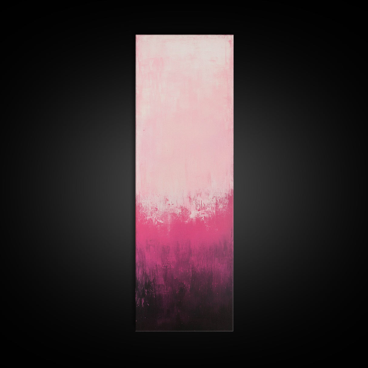 Gradient Pink Ombre Framed Canvas Print Light Pink Abstract Wall Art Bedroom or Living Room Coastal Cowgirl Aesthetic