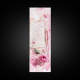 Romantic Pink Rose Painting Framed Canvas Print, Light Pink Wall Art, Floral Bedroom Art, Gift Idea For Her, Rose Botanical Prints