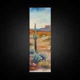 Canvas Print Desert Cactus Wall Art, Rustic Landscape Artwork, Southwest Farmhouse Decor, Bedroom Art, Gift Idea for Her