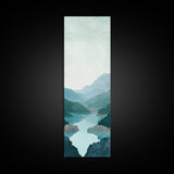 Misty River Landscape Canvas Print Smoky Mountain Art Coastal Wall Art Bedroom or Living Room Rustic Decor Panoramic Wall Piece