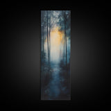 Forest Sunrise Pathway Framed Canvas Print | Smoky Mountain Art | Rustic Decor | Bedroom Art | Fall Artwork | Landscape Painting