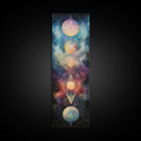 Galactic Chakra Canvas Print With Sacred Geometry Art, Wabi Sabi Inspired, And Therapy Art For Bedroom Or Meditation Spaces