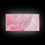Wedding Veil Pink Abstract Art Canvas Print, Light Pink Wabi Sabi Art Wall Decor, Romantic Bedroom Art Unique Gift Idea