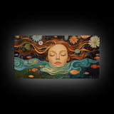 Surreal Dreamscape Framed Canvas Print Whimsical Art Featuring Floral Fantasy Unique Gift Idea Bedroom Wall Art Boho Inspired Artwork