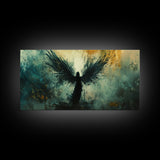 Abstract Angel Canvas Print Featuring Moody Art and Dark Angels Wall Art Stunning Vertical Art for Rustic or Minimalist Decor