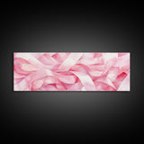 Pink Ribbon Abstract Art Canvas Print Light Pink Wall Art Minimalist Artwork Bedroom Art Above Sofa Decor Gift Idea For Her