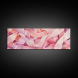 Light Pink Ribbon Abstract Canvas Print, Minimalist Wall Art, Living Room Art, Pastel Home Decor, Pink Abstract Art, Above Sofa Art