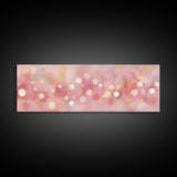 Framed Canvas Print of Light Pink Abstract Art with Geometric Circles Perfect as Dorm Wall Art or Minimalist Bedroom Wall Decor