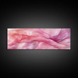 Light Pink Abstract Canvas Print Living Room Wall Art Horizontal Pink Wall Art Feminine Wabi Sabi Art Minimalist Extra Wide Art