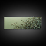 Nature-Inspired Sage Green Framed Canvas Print – Sage Green Wall Art, Botanical Prints, Minimalist Art, Bedroom Art, Wabi Sabi Art