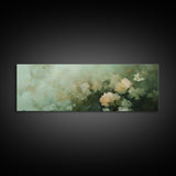 Soft Pastel Roses Framed Canvas Print – Rose Painting, Light Pink Wall Art, Rustic Wall Art, Minimalist Art, Guest Room Art