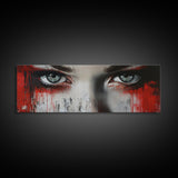 Moody Abstract Canvas Print Framed, Dark Romance Painting Wall Art, Unique Portrait Artwork Gift Idea Modern Home Decor Accent