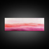 Horizontal Canvas Print Abstract Pink Landscape Extra Wide Moody Art Minimalist Wabi Sabi Bedroom Wall Decor Living Room Pastel
