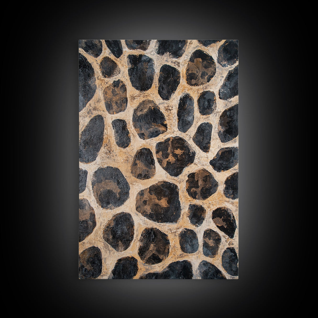 Rustic Stone Texture Canvas Print, Earthy Wall Art, Farmhouse Decor, Bedroom Art, Vertical Rustic Art, Skinny Wall Art