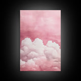 Dreamy Pink Clouds Canvas Print Light and Airy Minimalist Art Above Bed Wall Art Guest Room Decor Rustic Aesthetic Fall Accent Gift