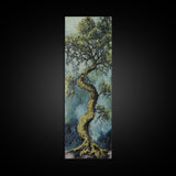 Oak Tree Art, Canvas Print, moody art, botanical prints, farmhouse art, vertical wall art, rustic art, extra wide art, above bed wall art