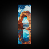 Red Rock Arch, Southwest Wall Art, Joshua Tree Art, Desert Landscape, Nature Painting, Extra Wide Art, Living Room Art