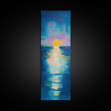 Sunset Over Water, Ocean Painting, Nautical Wall Art, Coastal Decor, Bedroom Art, Gift Idea for Her, Above Sofa Art