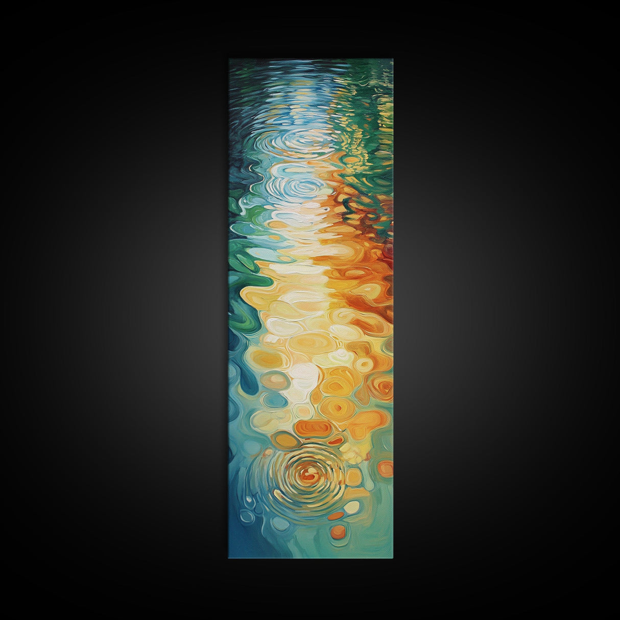 Water Reflections, Abstract Painting, Ocean Inspired Art, Blue and Green Wall Art, Nautical Decor, Minimalist Art, Canvas Print