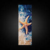 Starfish on Beach, coastal decor, nautical painting, beach house wall art, coastal cowgirl wall art, framed canvas print