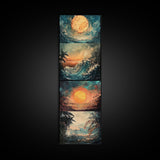 Sunset Ripples, Lake Painting, Vibrant Colors, Canvas Print, Landscape Painting, Above Bed Wall Art, Rustic Wall Art