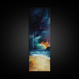 Stormy Ocean, Moody Art, Canvas Print, Nautical Painting, Dark Romance Painting, Coastal Wall Art, Living Room Art