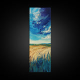 Prairie Storm, landscape painting, framed canvas print, moody art, rustic wall art, southwest wall art, extra wide art, boho art