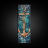 Anchor, Nautical Decor, Framed Canvas Print, nautical wall art, coastal decor, maritime art, rustic wall art, beach house decor, gift idea