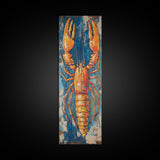 Lobster Painting, Coastal Wall Art, Nautical Decor, Seafood Art, Framed  Print, Rustic Wall Art, Farmhouse Art, Kitchen Wall Art