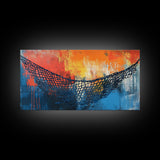 Fisherman’s Net, nautical decor, textured art, abstract painting, ocean painting, southwest wall art, Canvas Print, coastal painting