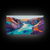 Grand Canyon, Southwest Wall Art, Extra Wide Art, Panoramic Painting, Landscape Painting, Above Bed Wall Art, Canvas Print