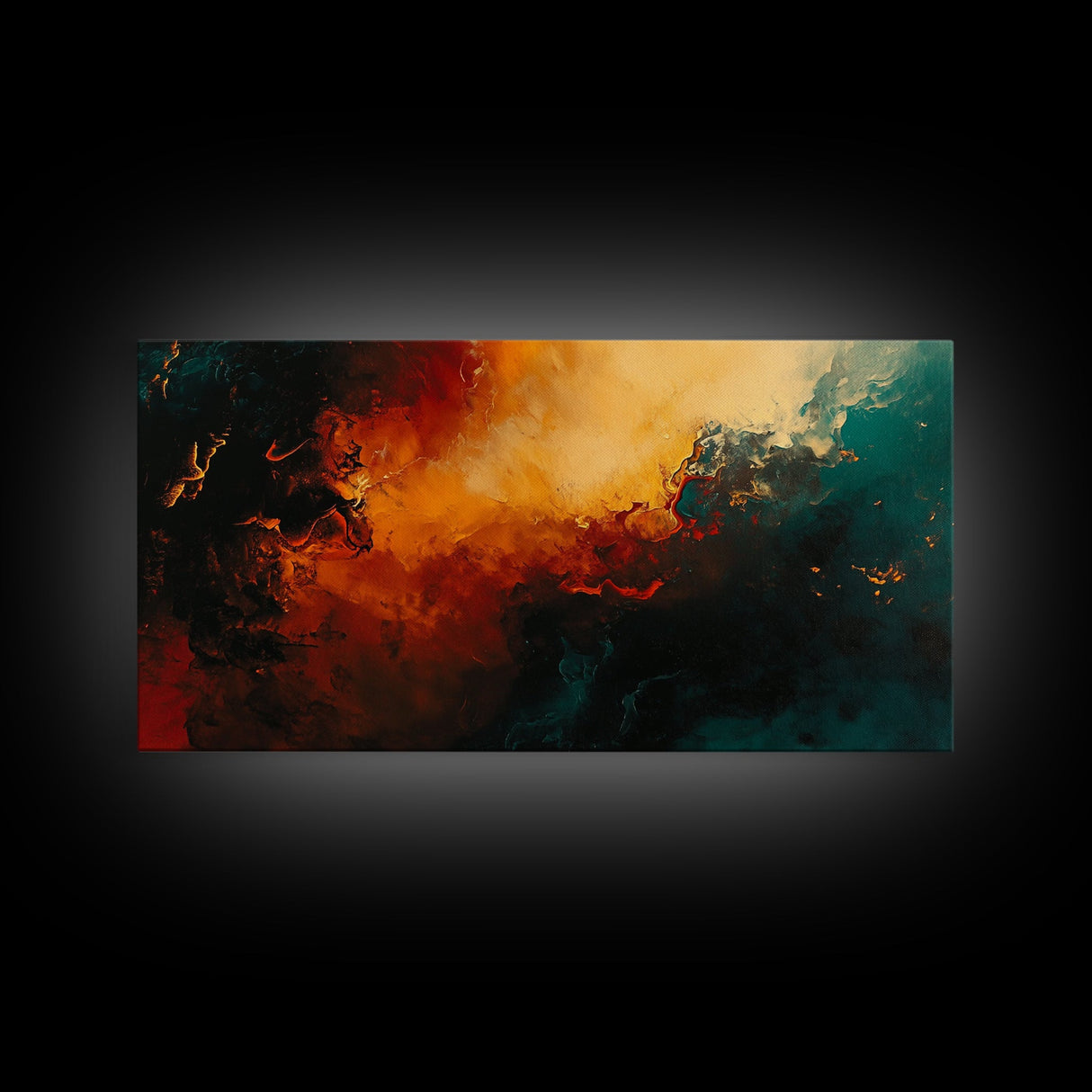 Moody Abstract Art, Dark Romance Painting, Ozymandias Art, Framed Canvas Print, Rustic Decor, Textured Canvas, Bold Art Statement