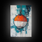 Nautical Buoy, nautical wall art, coastal decor, rustic wall art, gift idea, ocean painting, Framed Canvas Print, above bed wall art