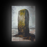 Ozymandias Art, moody art, coastal decor, wabi sabi art, rustic wall art, nautical decor, Framed Canvas Print, extra wide art