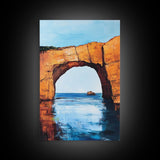 Ocean Arch, coastal painting, seascape painting, nautical decor, beach house art, extra wide art, framed canvas print, wall decor