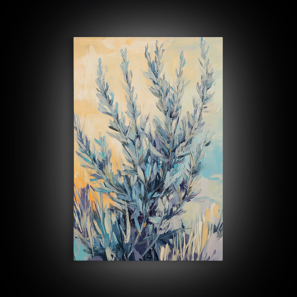 Sage Green Art, Botanical Wall Decor, Nature-Inspired Art, Minimalist Art, Living Room Wall Art, Framed Canvas Print, Rustic Decor