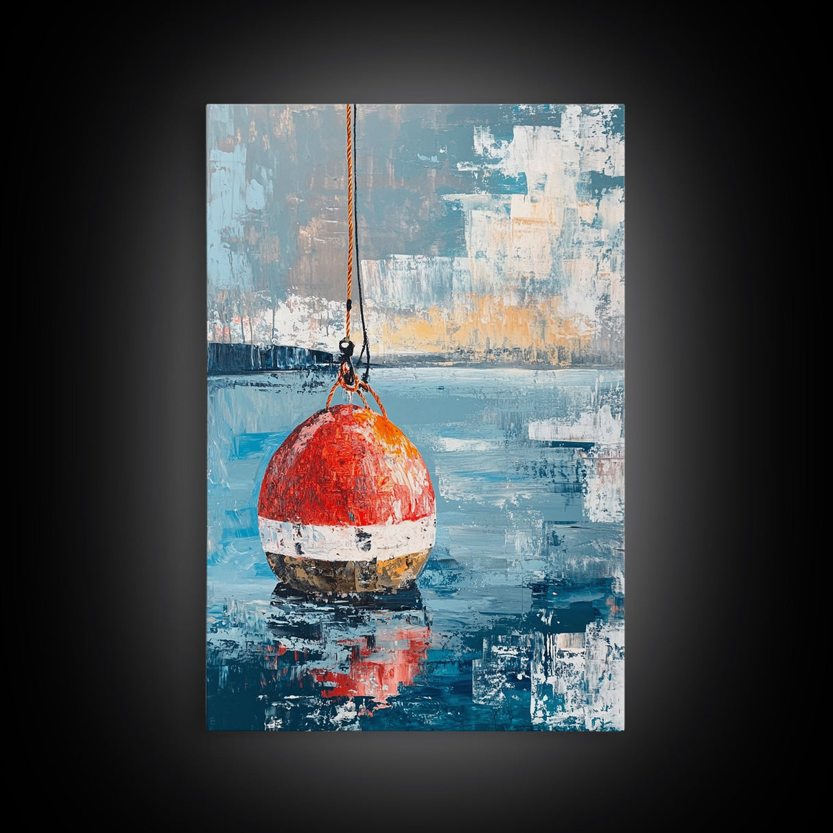 Fishing Buoy, Nautical Wall Art, Rustic Decor, Coastal Art, Ocean Art, Living Room Art, Canvas Print, Gift Idea