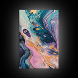 Galaxy Swirl, Sacred Geometry Wall Art, Teal Wall Art, Blue and Green Wall Art, Canvas Print, Abstract Art, Whimsical Art